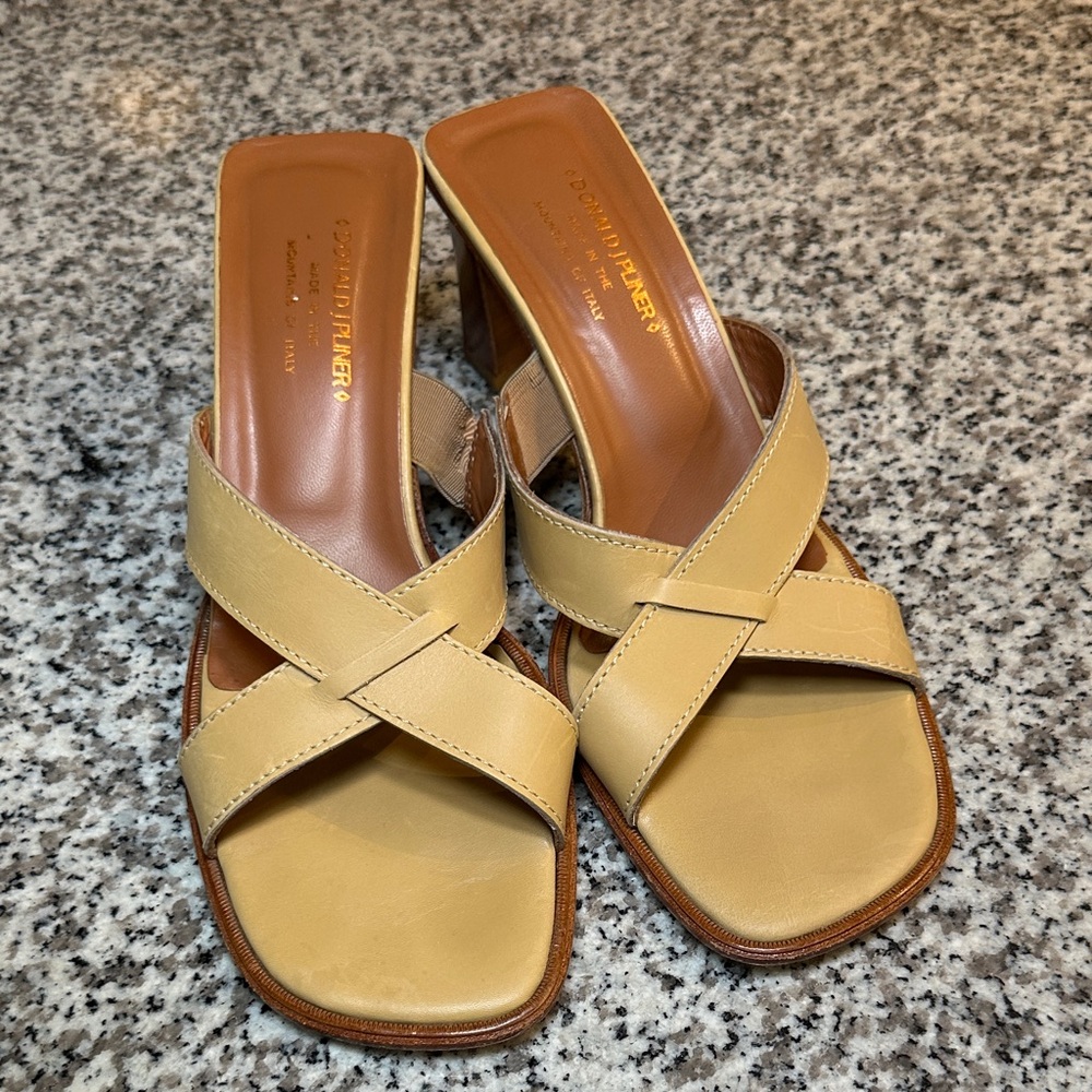 Donald J. Pliner Tan Leather Sandals